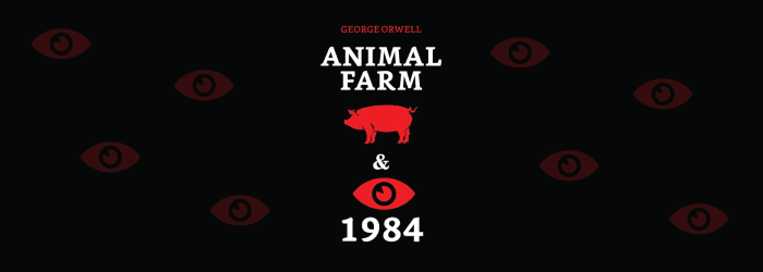 1984 and Animal Farm by George Orwell Book Covers