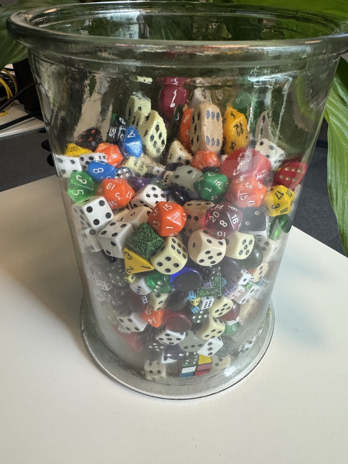 Dice in a jar
